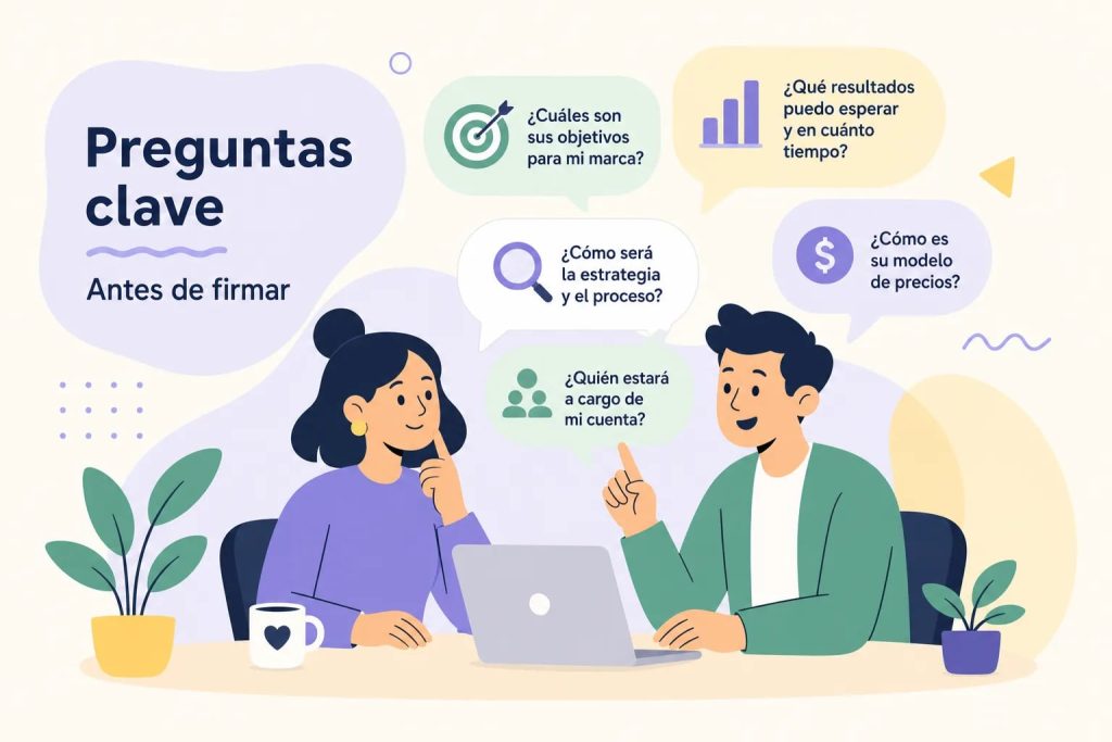 Qué preguntarle a una agencia de marketing antes de firmar